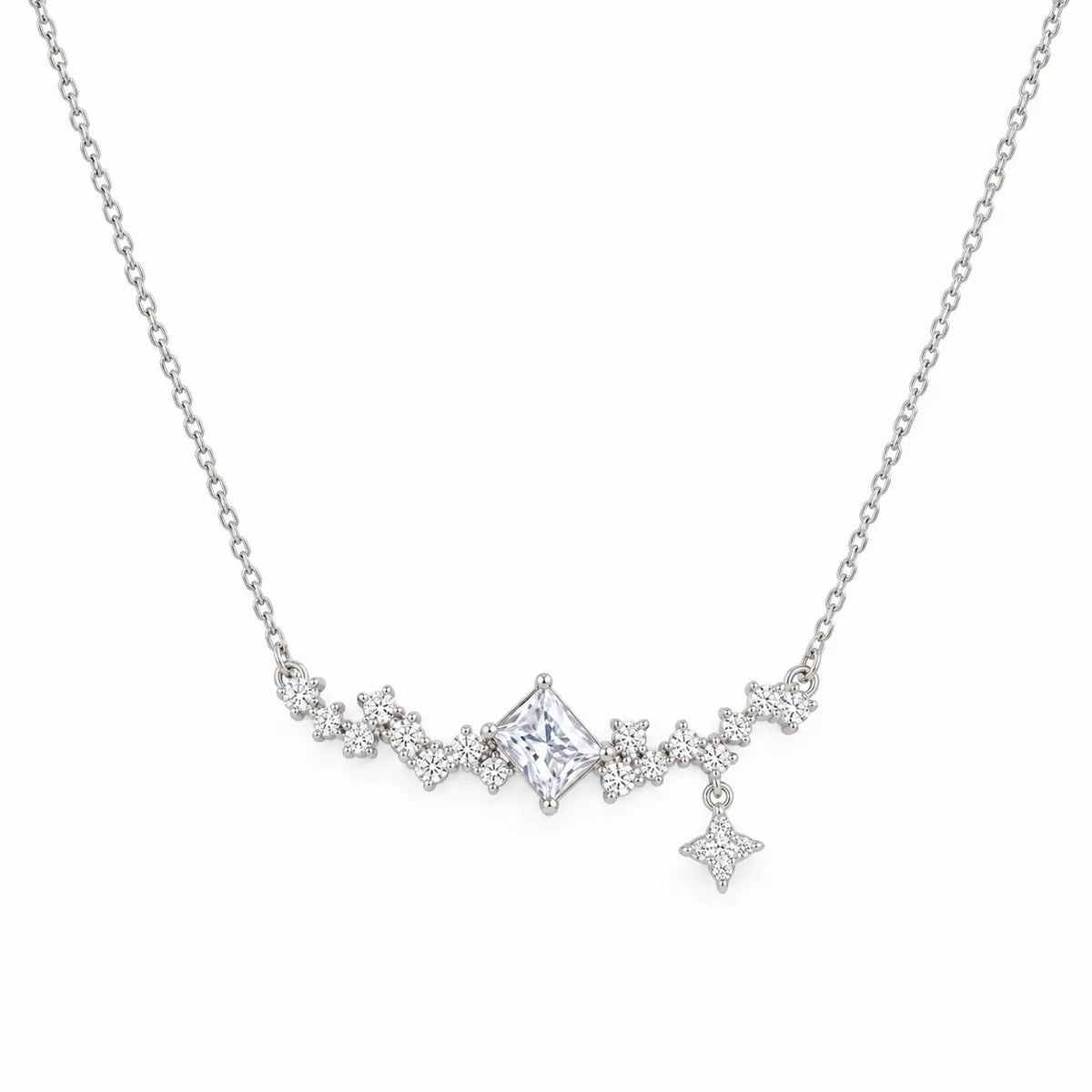 Collar ESTELA de plata 925 con baño de rodio