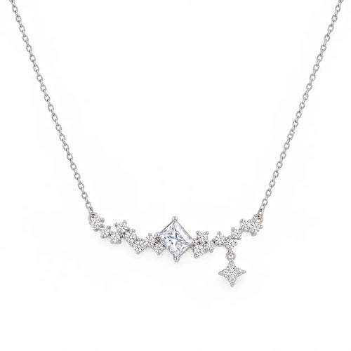 Collar ESTELA de plata 925 con baño de rodio