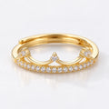 Anillo Coronia de plata de ley 925 con baño de oro