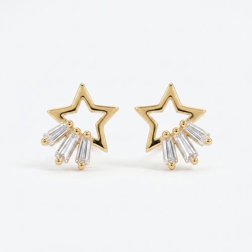 Pendientes LUCERA de plata 925 con baño de oro