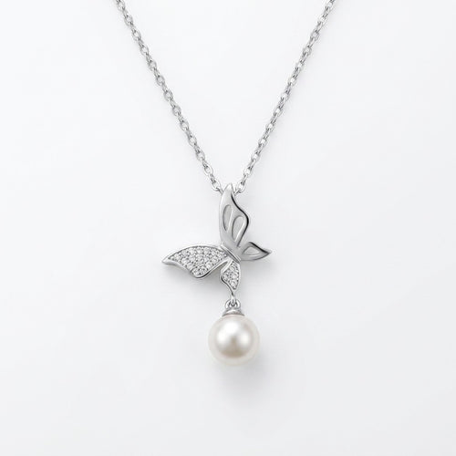 Collar MARIPOSA de plata 925 con baño de rodio