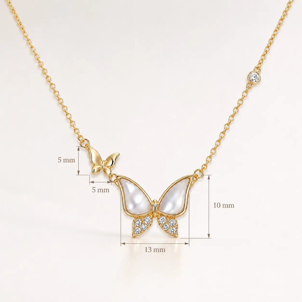 Medidas de Collar Mariposa Nácar
