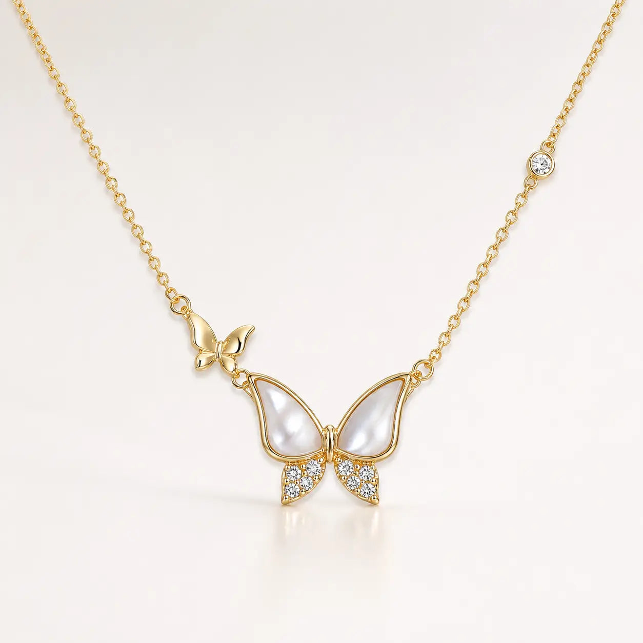 Mother-of-pearl Butterfly Necklace