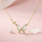 Mother-of-pearl Butterfly Necklace