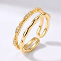 Anillo Ondina de plata de ley 925 con baño de oro
